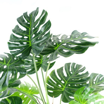 150cm (5ft) Luxury Monstera Plant Black Pot - Artificial Faux Plant -  Imitation Fake Plant (Not Real)