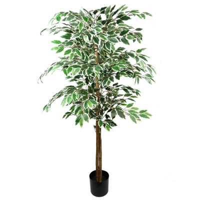 150cm Artificial Ficus Tree 1008 Silk Leaves DIY at B&Q