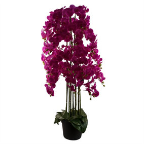 150cm Giant Purple Orchid Plant - Artificial - 189 flowers REAL TOUCH