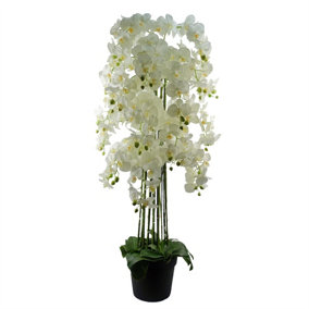 150cm Giant White Orchid Plant - Artificial - 189 flowers REAL TOUCH
