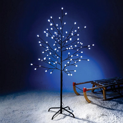 150cm LED Tree, 200 Warm White LEDs, 5m Mains Cable, Flexible Branches