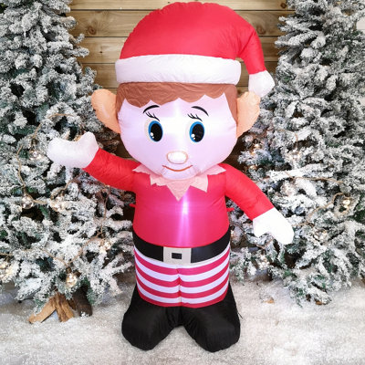 150CM Self Inflating LED Inflatable Christmas Elf Decoration