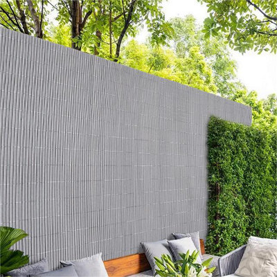 150cm W x 300cm L Garden Sunshade Privacy Fence Screen Panel Light Grey