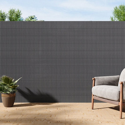 150cm W x 300cm L Sun-blocked Privacy Fence Screen Panels Dark Grey