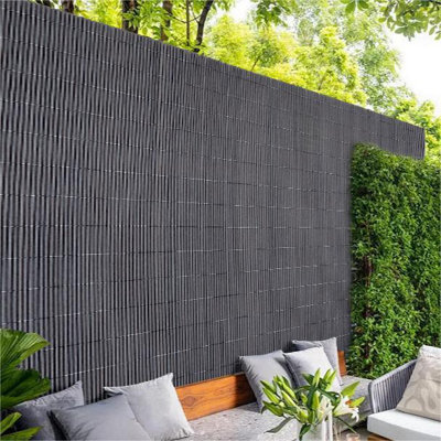 150cm W x 500cm L Garden Sunshade Privacy Fence Screen Panel Dark Grey