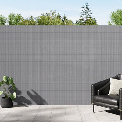 150cm W x 500cm L Garden Sunshade Privacy Fence Screen Panel Light Grey