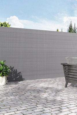 150cm W x 500cm L Garden Sunshade Privacy Fence Screen Panel Light Grey
