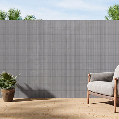 150cm W x 500cm L Sun-blocked Privacy Fence Screen Panels Light Grey
