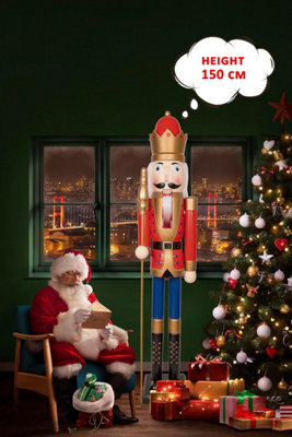 150cm Wooden Nutcrackers Figures Christmas Ornament
