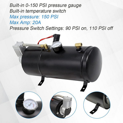 Bull Horn 4 Trumpet Train Horn Kit With 150 PSI Air Compressor For Car Truck Train 150DB E Train Horn For Truck - Foto 8