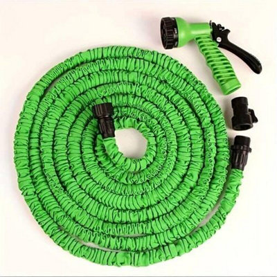 150Ft Garden Snake Hose - Expandable, Flexible Hose Pipe, Also Includes Spray Gun Nozzle & Connectors, Space Saving