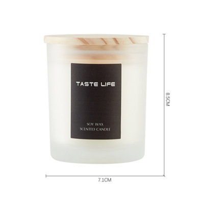 150g Handmade Sweet Mountain Spring Candle in Frosted Glass Jar 8.5cm H - 7