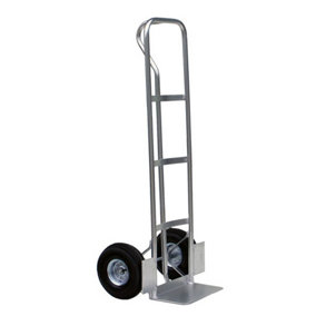 150kg Aluminium P-Handle Sack Truck with Pneumatic Wheels