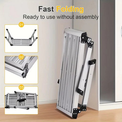 150kg Folding Aluminium Step Ladder Stool