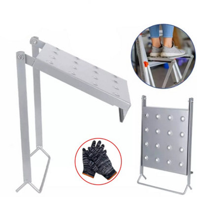 150kg Folding Ladder Stair Step Work Bench Standing Platform Ladder ...