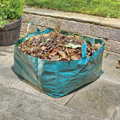 150L Smart Bag - Green Reusable Hardwearing Home or Garden Waste Bag with 2 Strong Carry Handles - Measures H38 x 68cm Diameter