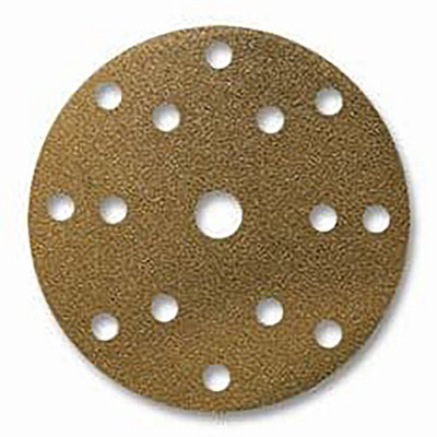 150mm 15 hole P120 SIA Aluminium oxide hook and loop back sanding discs. Price per 50 discs.