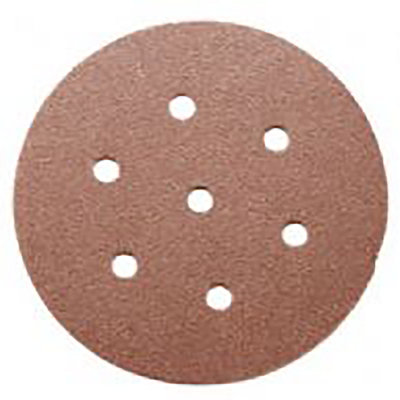 150mm (6") 7-hole P80 Aluminium oxide hook & loop discs. Price per 50.