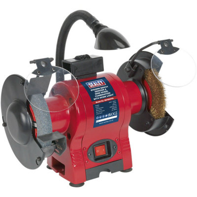 150mm Bench Grinder & Wire Wheel Combo 250W Induction Motor Coarse