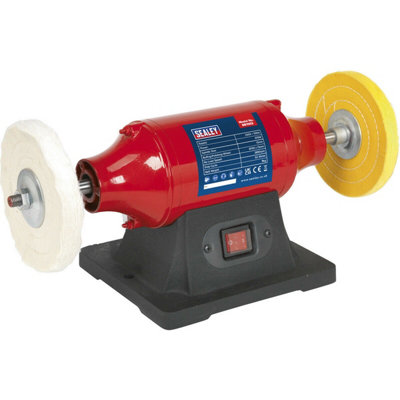 150mm Bench Mounted Buffer & Polisher 370W Motor Fine & Coarse