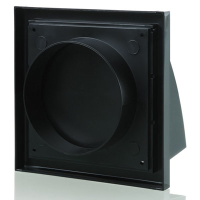 150mm Blauberg Plastic Cowled Hooded Air Ventilation Wind Baffle Wall Grille - 6 inch