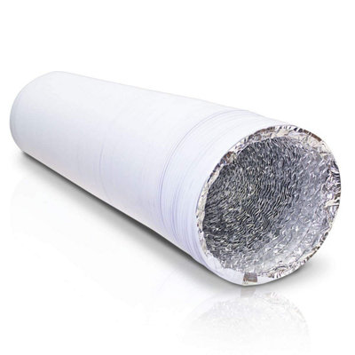 150mm - Blauberg PVC Heavy Duty White PVC Flexible Duct Hose ...