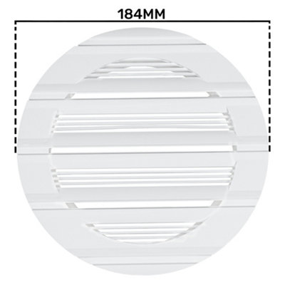 150mm circular vent ducting cover for bathrooms or kitchens