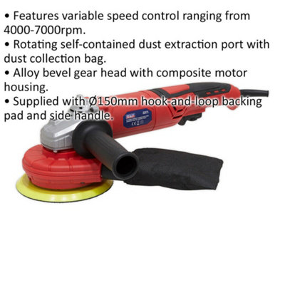 150mm Dual Action DUST FREE Random Orbital Sander - 710W 230V Compact ...