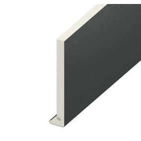 150mm Fascia Board in Anthracite Grey Woodgrain - 5m