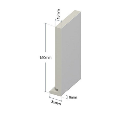 150mm Fascia Board in White - 5m