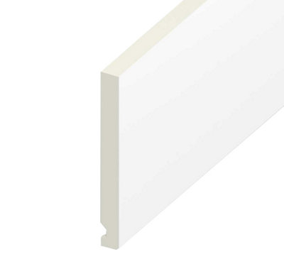 150mm Flat Fascia Board in White - 5m