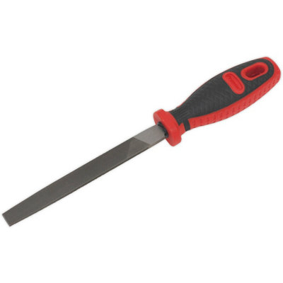 150mm Flat Taper Engineers File - Double Cut - Coarse - Comfort Grip Handle