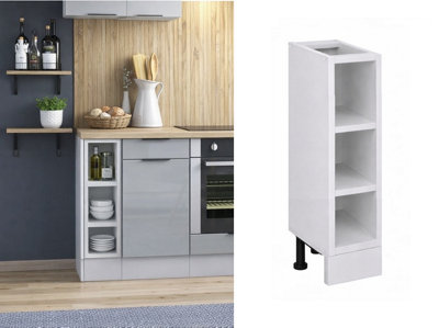150mm Kitchen Base Unit Narrow Cabinet Slim Infill Cupboard Open Shelf ...