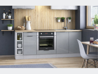 150mm Kitchen Base Unit Narrow Cabinet Slim Infill Cupboard Open Shelf ...