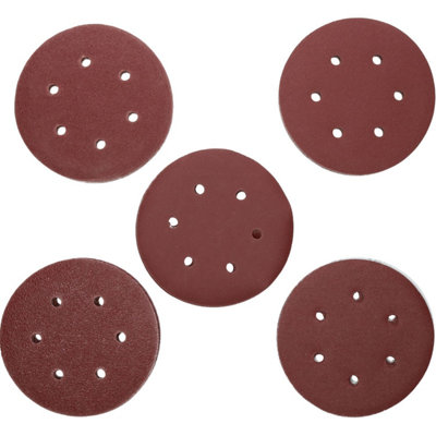 150mm Mixed Grit Hook And Loop Sanding Discs For DA Orbital Sanders 100pk