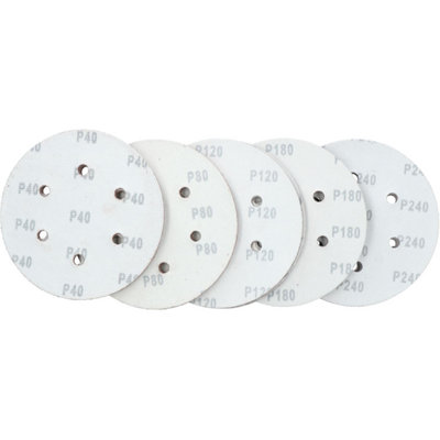 150mm Mixed Grit Hook And Loop Sanding Discs For DA Orbital Sanders 100pk