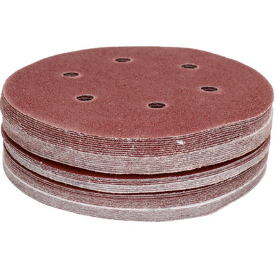 150mm Mixed Grit Hook And Loop Sanding Discs For DA Orbital Sanders 50pk