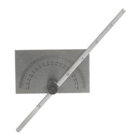 150mm Protractor With Depth Gauge Scale Metric & Imperial Angle Measurement