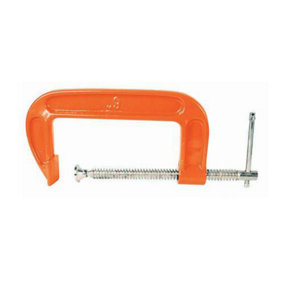 150mm Steel Frame G Clamp Copper Plated Thread Reinforced Shoulders