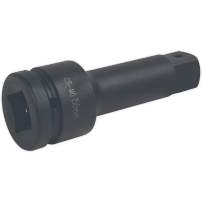 150mm Steel Impact Extension Bar with Spring-Ball Retainer for 1" Drive Tools