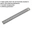 150mm Steel Ruler - Metric & Imperial Markings - Hanging Hole - 6 Inch Rule