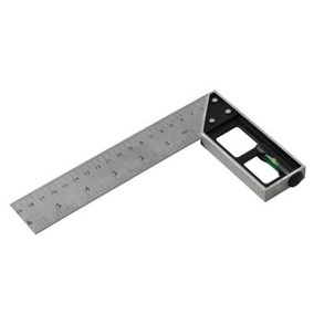 150mm Tri Try & Mitre Square With Spirit Level Imperial & Metric
