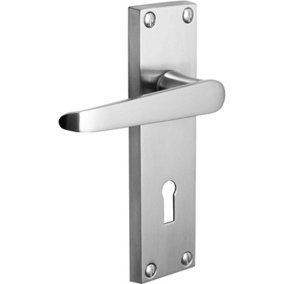 150mm Vision Zeus Victorian Straight Lever Lock Handles  - Polished Chrome