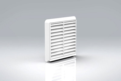 150mm White Louvered Grille Vent (6" Spigot)