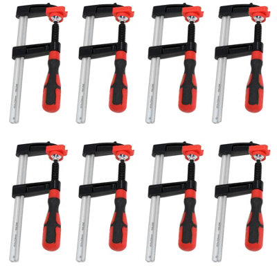 150mm x 50mm Sliding F Clamp Bar Profile Holder Fastener Fastening Fast Grip 8pk