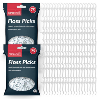 150pk Floss Picks Non Flavoured Dental Flossers, Plastic Toothpicks for ...
