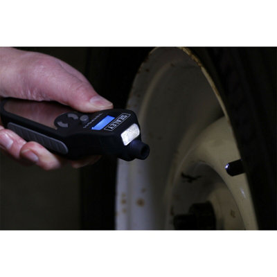 150psi Digital Tyre Pressure Gauge & Tread Depth Reader - LCD Display Portable