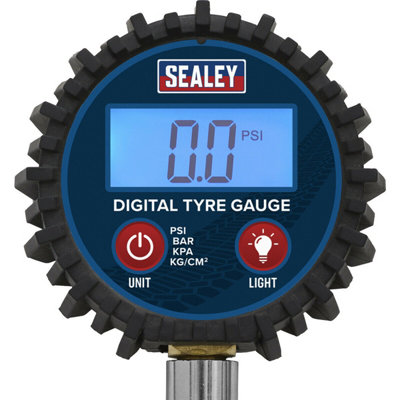 150psi DIGITAL Tyre Pressure Gauge with Twin Push-On Connector Hose -Swivel Head