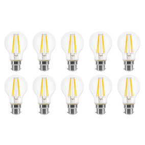 150w Equivalent LED Traditional Looking Filament Light Bulb A60 GLS B22 Bayonet 10.5w LED - Warm White- Pack of 10