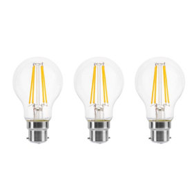 150w Equivalent LED Traditional Looking Filament Light Bulb A60 GLS B22 Bayonet 10.5w LED - Warm White - Pack of 3